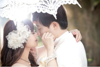 婚紗道具浪漫韓風白色蕾絲陽傘
