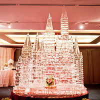 飯店附贈的城堡造型冰雕